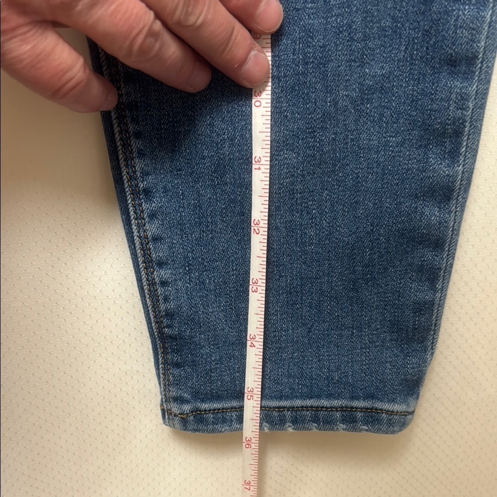Hudson Jeans Blue Skinny Denim with Distressing - Picture 5 of 10